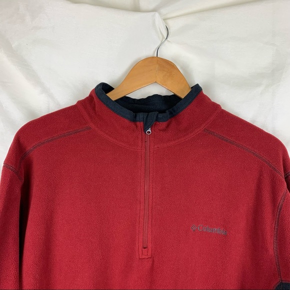 Columbia Fleece Half-Zip in Red & Black - Picture 4 of 7